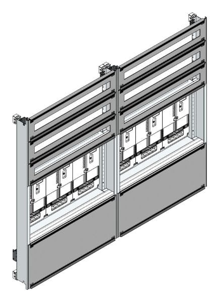 MEHLER - Zählerverteilereinsatz,6ZP, Wien TN-Netz, Einsatzmaß B1410xH1150mm