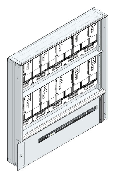 MEHLER - AP-Freiluft-Wochenendhauszähler Alu / OS 2ZP,2EBS,IP54,außen B595xH1085xT270