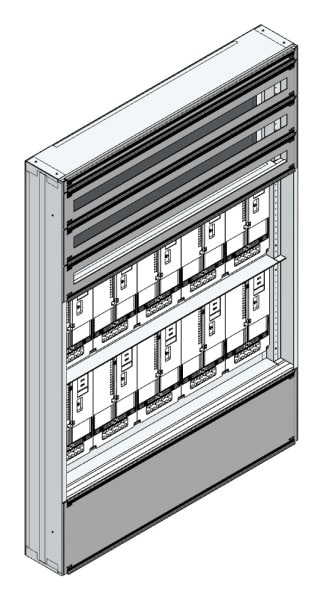 MEHLER - Maskenzählerverteiler+RW Wiener Netze für TN-Netz, außen B1125xH1625xT175mm
