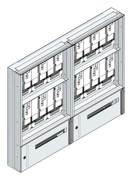 MEHLER - Maskenzählerverteiler+RW Steiermark für TN-Netz, außen B1410xH1150xT175mm