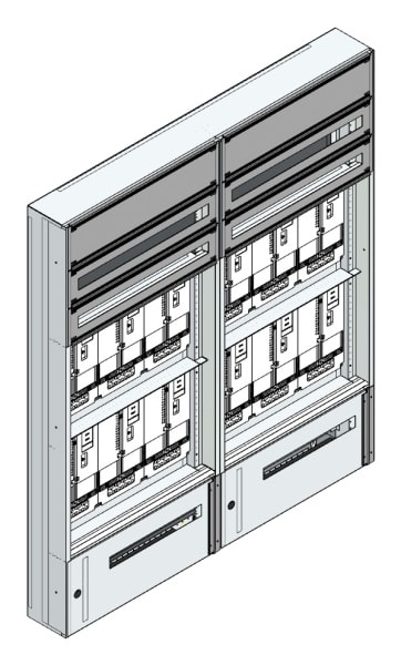 MEHLER - Maskenzählerverteiler+RW Steiermark für TN-Netz, außen B1410xH1625xT175mm