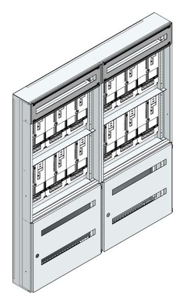 MEHLER - Maskenzählerverteiler+RW Steiermark für TN-Netz, außen B1410xH1625xT175mm