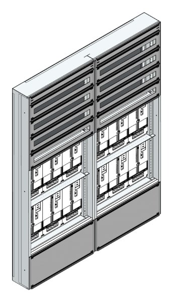 MEHLER - Maskenzählerverteiler+RW NÖ Netz für TN-Netz, außen B1410xH1775xT175mm