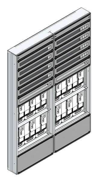MEHLER - Maskenzählerverteiler+RW NÖ Netz für TN-Netz, außen B1410xH1950xT175mm