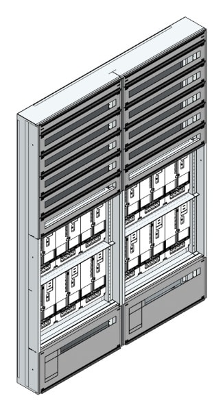 MEHLER - Maskenzählerverteiler+RW OÖ, Salzburg für TN-Netz, außen B1410xH1950xT175mm