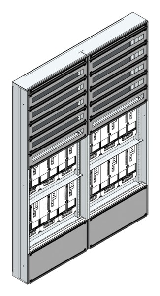 MEHLER - Maskenzählerverteiler+RW Wiener Netze für TN-Netz, außen B1410xH1950xT175mm