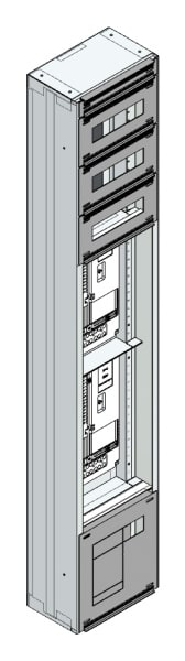 MEHLER - Maskenzählerverteiler+RW OÖ, Salzburg für TN-Netz, außen B290xH1625xT175mm