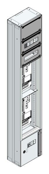 MEHLER - Maskenzählerverteiler+RW Steiermark für TN-Netz, außen B290xH1625xT175mm