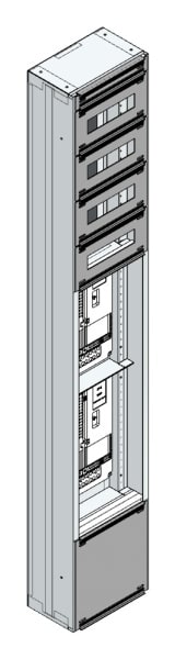 MEHLER - Maskenzählerverteiler+RW Wiener Netze für TN-Netz, außen B290xH1775xT175mm