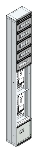 MEHLER - Maskenzählerverteiler+RW Vorarlberg für TN-Netz, außen B290xH1950xT175mm