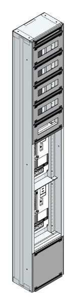 MEHLER - Maskenzählerverteiler+RW Wiener Netze für TN-Netz, außen B290xH1950xT175mm