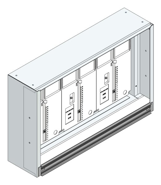 MEHLER - Maskenzählerverteiler+RW Wiener Netze für TN-Netz, außen B705xH450xT175mm