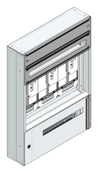 MEHLER - Maskenzählerverteiler+RW Steiermark für TN-Netz, außen B705xH1000xT175mm