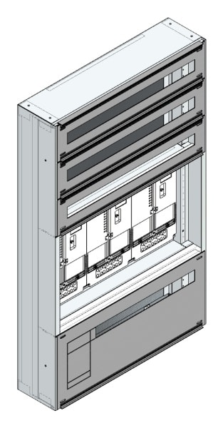 MEHLER - Maskenzählerverteiler+RW OÖ, Salzburg für TN-Netz, außen B705xH1150xT175mm