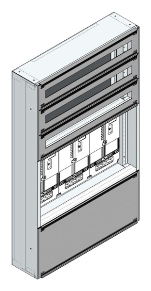 MEHLER - Maskenzählerverteiler+RW Wiener Netze für TN-Netz, außen B705xH1150xT175mm
