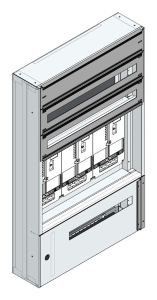 MEHLER - Maskenzählerverteiler+RW Steiermark für TN-Netz, außen B705xH1150xT175mm