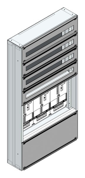 MEHLER - Maskenzählerverteiler+RW Wiener Netze für TN-Netz, außen B705xH1325xT175mm