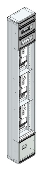 MEHLER - Maskenzählerverteiler+RW Vorarlberg für TN-Netz, außen B290xH1950xT175mm