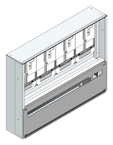 MEHLER - Maskenzählerverteiler+RW Kärnten für TN-Netz, außen B915xH700xT175mm