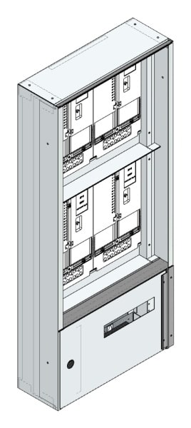 MEHLER - Maskenzählerverteiler+RW Steiermark für TN-Netz, außen B505xH1150xT175mm