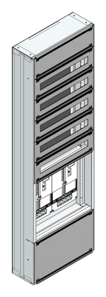 MEHLER - Maskenzählerverteiler+RW Wiener Netze für TN-Netz, außen B505xH1625xT175mm