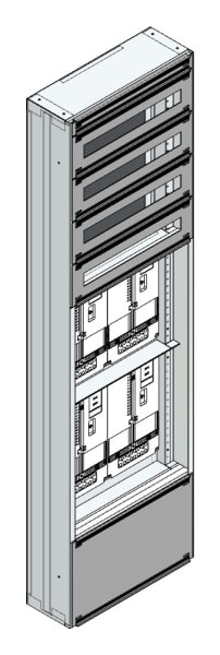 MEHLER - Maskenzählerverteiler+RW Wiener Netze für TN-Netz, außen B505xH1775xT175mm