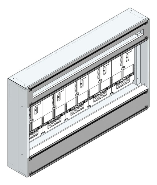 MEHLER - Maskenzählerverteiler+RW NÖ Netz für TN-Netz, außen B1125xH700xT175mm