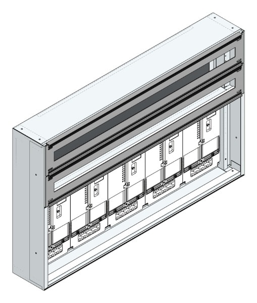 MEHLER - Maskenzählerverteiler+RW Wiener Netze für TN-Netz, außen B1125xH700xT175mm