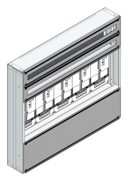 MEHLER - Maskenzählerverteiler+RW Wiener Netze für TN-Netz, außen B1125xH1000xT175mm