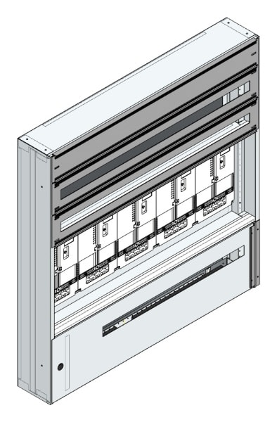 MEHLER - Maskenzählerverteiler+RW Steiermark für TN-Netz, außen B1125xH1150xT175mm