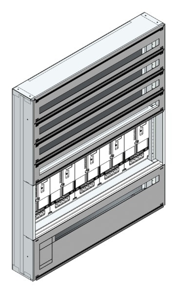 MEHLER - Maskenzählerverteiler+RW OÖ, Salzburg für TN-Netz, außen B1125xH1325xT175mm