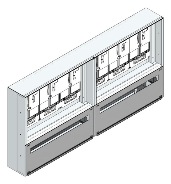 MEHLER - Maskenzählerverteiler+RW Kärnten für TN-Netz, außen B1410xH700xT175mm