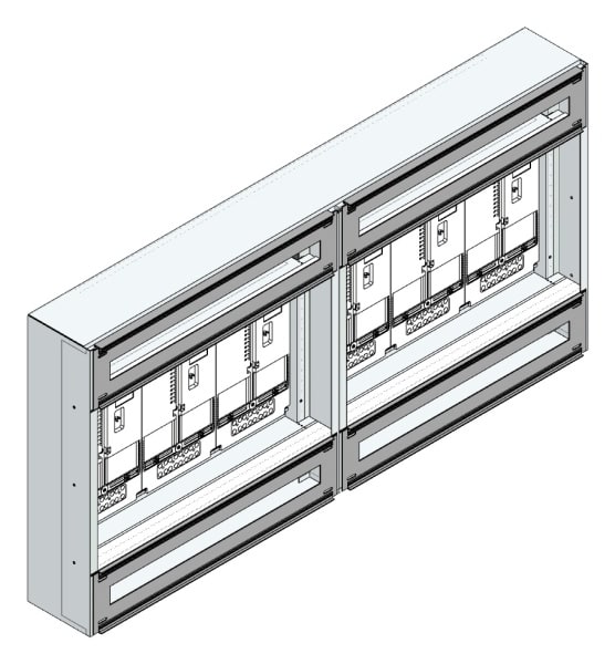MEHLER - Maskenzählerverteiler+RW OÖ, Salzburg für TN-Netz, außen B1410xH700xT175mm