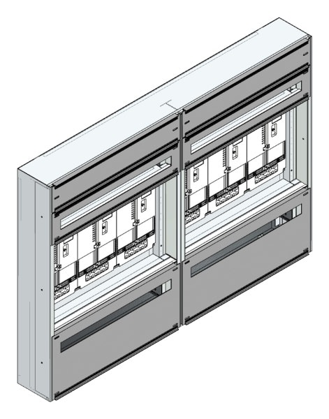 MEHLER - Maskenzählerverteiler+RW Kärnten für TN-Netz, außen B1410xH1000xT175mm
