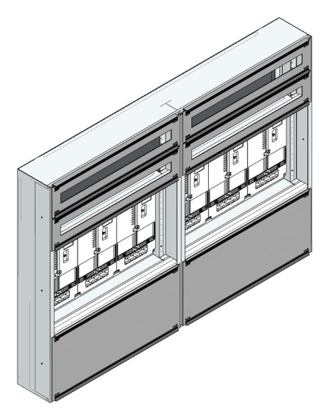 MEHLER - Maskenzählerverteiler+RW NÖ Netz für TN-Netz, außen B1410xH1000xT175mm