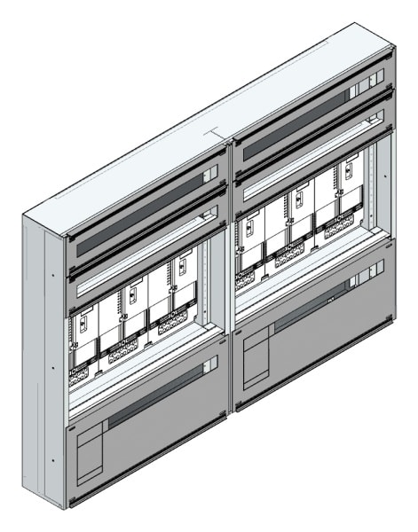 MEHLER - Maskenzählerverteiler+RW OÖ, Salzburg für TN-Netz, außen B1410xH1000xT175mm