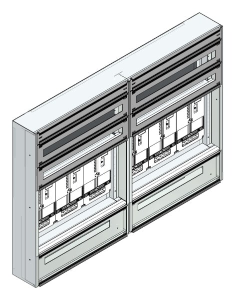 MEHLER - Maskenzählerverteiler+RW Vorarlberg für TN-Netz, außen B1410xH1000xT175mm