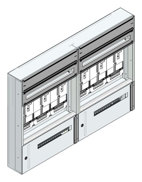 MEHLER - Maskenzählerverteiler+RW Steiermark für TN-Netz, außen B1410xH1000xT175mm