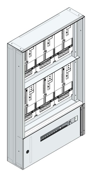 MEHLER - Maskenzählerverteiler+RW Steiermark für TN-Netz, außen B705xH1150xT175mm