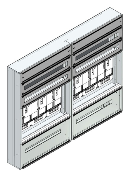 MEHLER - Maskenzählerverteiler+RW Vorarlberg für TN-Netz, außen B1410xH1150xT175mm