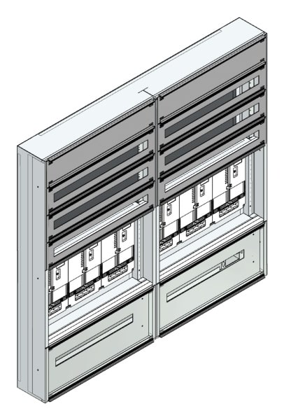 MEHLER - Maskenzählerverteiler+RW Vorarlberg für TN-Netz, außen B1410xH1325xT175mm