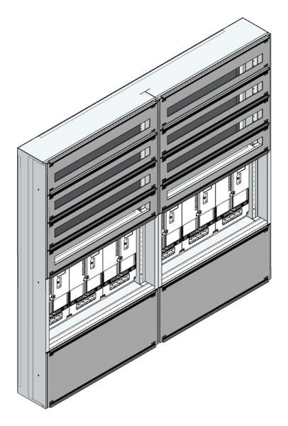 MEHLER - Maskenzählerverteiler+RW Wiener Netze für TN-Netz, außen B1410xH1325xT175mm