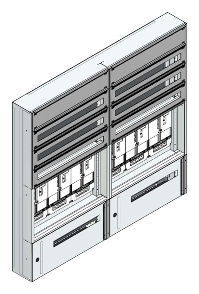 MEHLER - Maskenzählerverteiler+RW Steiermark für TN-Netz, außen B1410xH1325xT175mm
