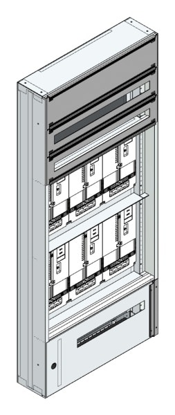 MEHLER - Maskenzählerverteiler+RW Steiermark für TN-Netz, außen B705xH1625xT175mm