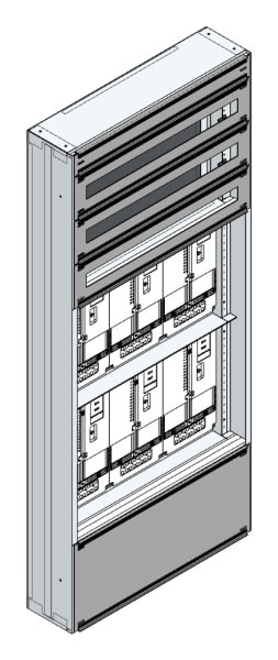 MEHLER - Maskenzählerverteiler+RW, 6ZP für TN-Netz, außen B705xH1625xT175mm