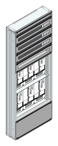 MEHLER - Maskenzählerverteiler+RW, 6ZP für TN-Netz, außen B705xH1775xT175mm