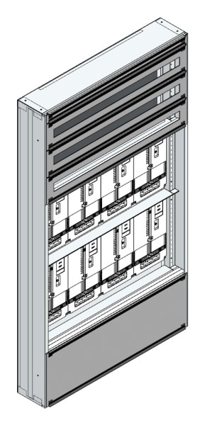 MEHLER - Maskenzählerverteiler+RW Wiener Netze für TN-Netz, außen B915xH1625xT175mm