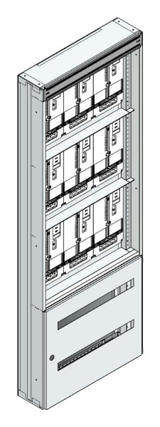 MEHLER - Maskenzählerverteiler+RW Steiermark für TN-Netz, außen B705xH1950xT175mm