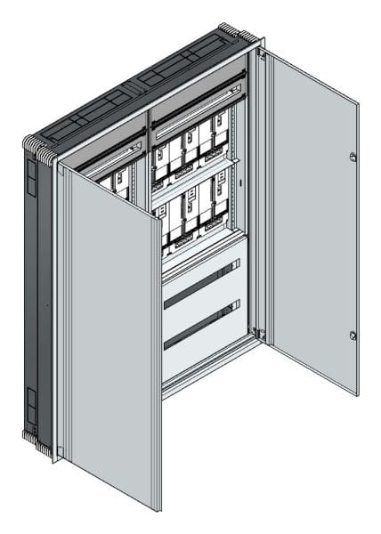 MEHLER - UP-Zählerverteiler+PW+UM Steiermark für TN-Netz, außen B1501xH1864xT245mm