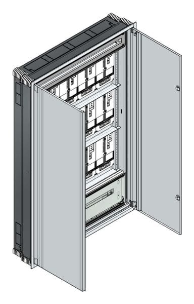 MEHLER - UP Zählerverteiler+PW+UM Vorarlberg für TN-Netz, außen B1216xH1864xT245mm
